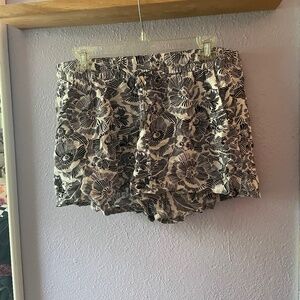 Old Navy Printed Drawstring Shorts, Black and White, Size L